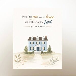 DDS Art Print, 8x10, Bible Verse, Paper Print, Unframed, House Series